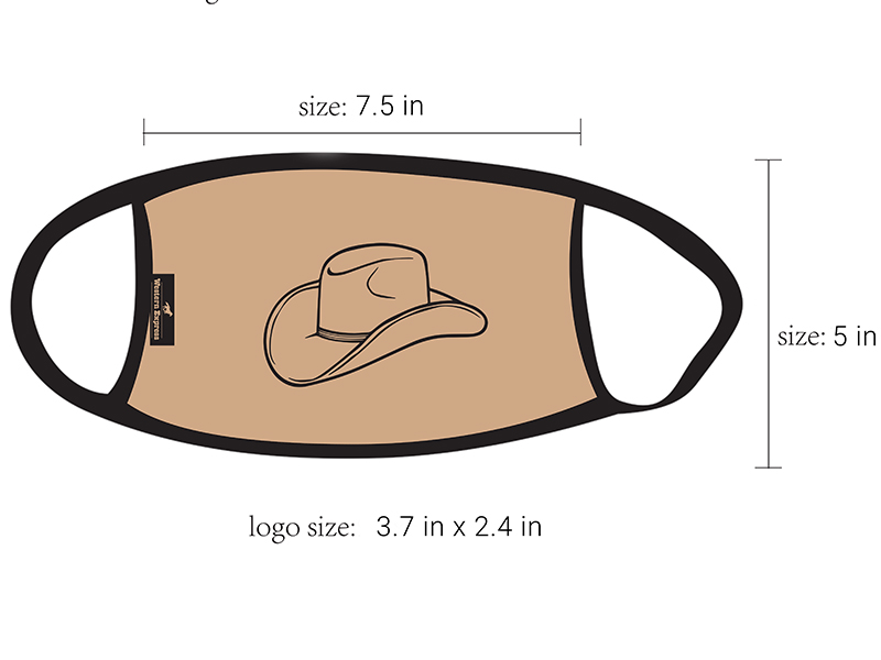 (image for) Face Mask with Western Hat Design